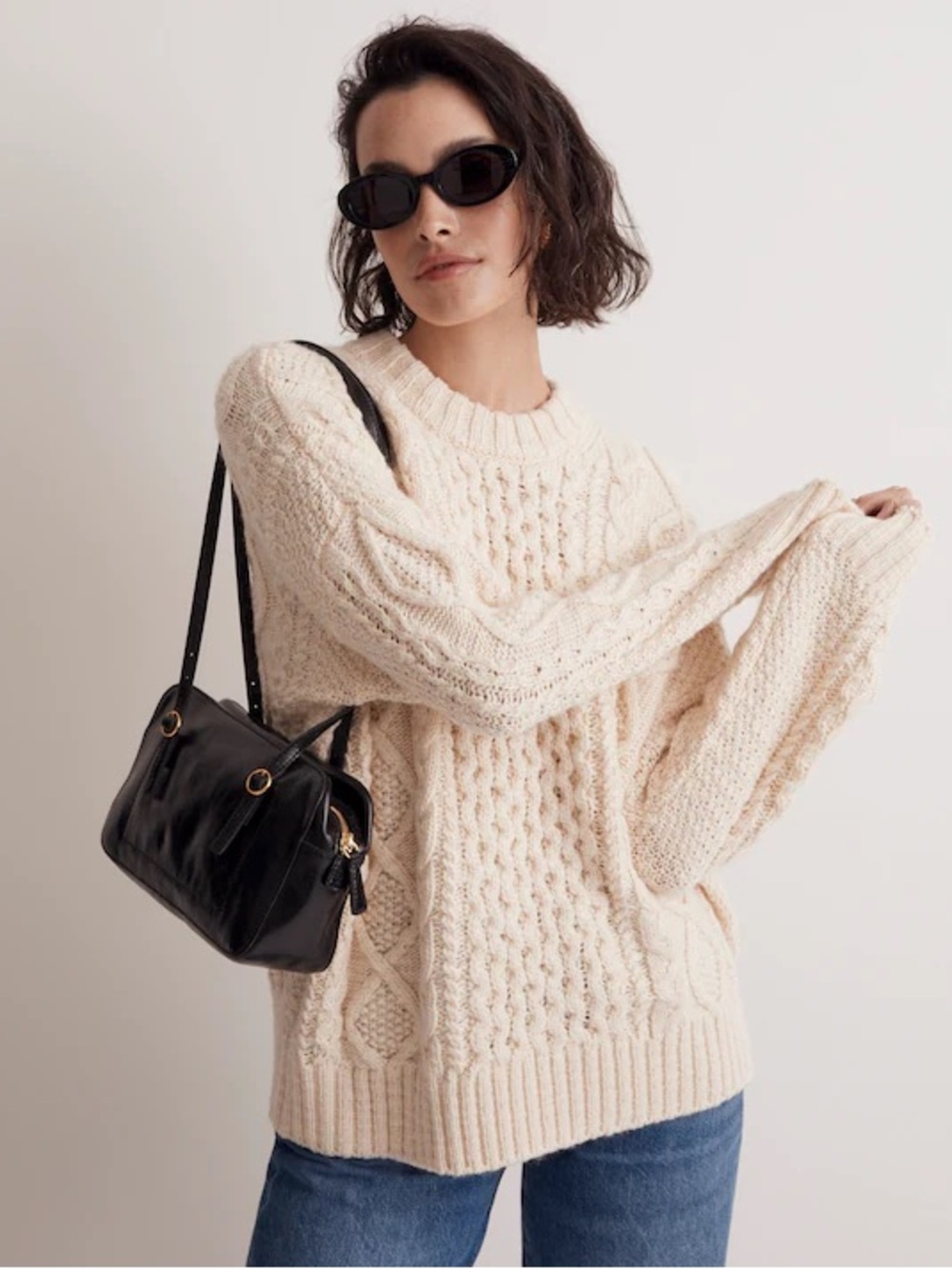 Madewell Cable-Knit Oversized Sweater - OBO